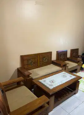 Sofa kayu jati asli