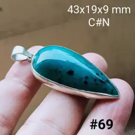 Liontin perak, batu natural bacan Doko