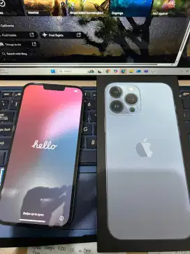 SECOND IPHONE 13 PRO MAX 128GB BLUE , BH82% BEKAS GARANSI RESMI MULUS