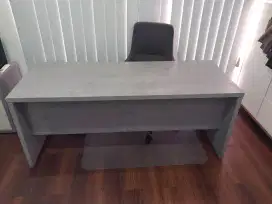 Meja kerja workstation desk cement grey