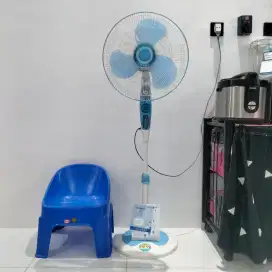 (MIYAKO) Kipas Angin Biru 16 Inch Blue Stand Fan Kipas Angin Berdiri