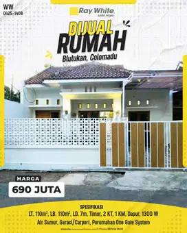 Dijual Rumah Cluster Bagus Siap Huni Lokasi Colomadu Dekat Bandara
