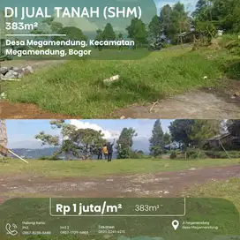 Dijual Lahan 383 m² SHM di Megamendung –  Harga 1 juta/m² Nego