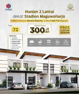 Hunian mewah 2 lantai di pusat kota sleman Yogyakarta