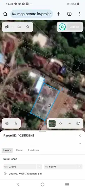 Jual BUC Tanah 6,7 Are ada Bangunan di Cepaka Selingsing
