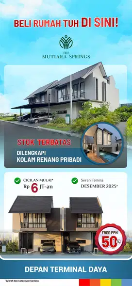 Rumah 2 Lantai Depan Terminal Daya