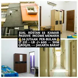 JUAL KOS KOST KOSAN KOSTAN 33 KAMAR DI GROGOL JAKARTA BARAT