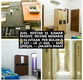 JUAL KOS KOST KOSAN KOSTAN 33 KAMAR DI GROGOL JAKARTA BARAT