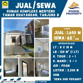 Dijual/disewakan rumah di Tanjung bunga