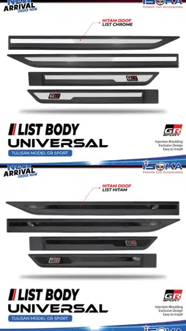 Lis Body Samping Mobil Universal Tulisan GR Sport