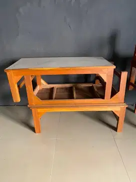 Meja Kayu Custom atau Meja Warung