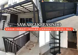 Sawargi Kreasindo, terima pasang kanopi, pagar, tangga, railing dll