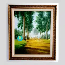 Lukisan Pemandangan Hand Painting Ukuran Besar Lukisan Hasil Panen