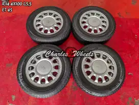 Jual velg + ban mobil oem accord r14 4x100 agya ayla brio sigra dll