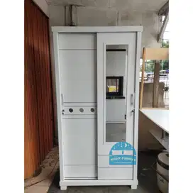 LEMARI SLEDING 2 PINTU / LEMARI PAKAIAN / LEMARI SLIDING MURAH