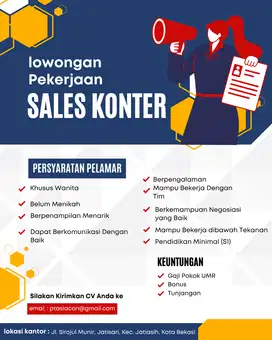 Lowongan Kerja Sales Konter