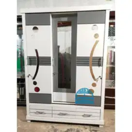 LEMARI SLEDING 3 PINTU / LEMARI PAKAIAN / LEMARI SLIDING MURAH