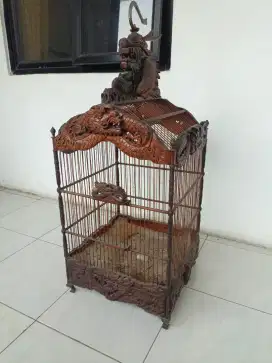 Dijual kandang burung ukiran naga murah cakep