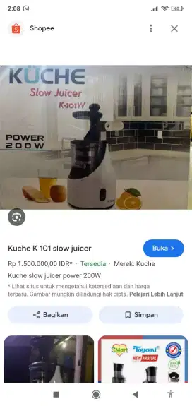 Slow Juicer kuche masih baru banget gapernah dipake