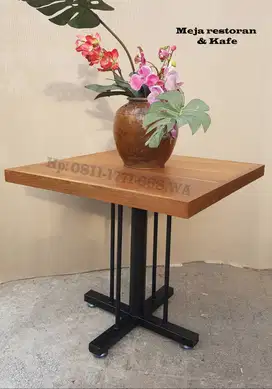 Meja kafee dan Restoran kayu Jati