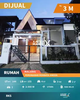 Rumah Cantik Di Permata Jingga Lowokwaru Kota Malang(OLX648)