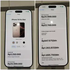 I-Phone 16 Promax warna disert black alami