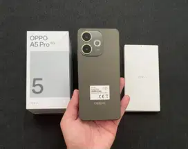 Oppo A5 Pro 5G 8/256 Fullsheet Mulus Like New Garansi 04 2026