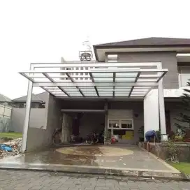 Atap kanopi solarplat + rangka holo galvanis
