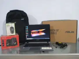 ASUS - A407U [ Core i3 Gen 7 • Ram 8 Gb ddr4 • SSD 256 Gb ] Full Set
