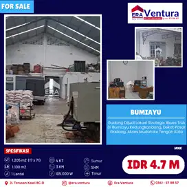 Gudang Dijual Lokasi Strategis Akses Truk Di Bumiayu Kedungkandang