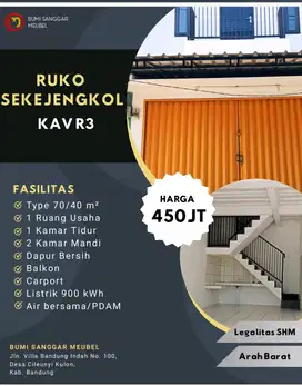 Dijual ruko samping jaln desa di cileunyi skjengkol