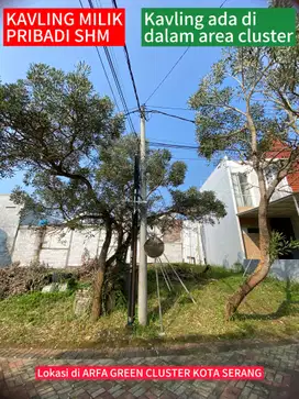 Di jual BU Tanah Kavling Milik pribadi SHM Di pusat kota serang