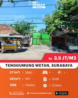 Jual Tanah Tenggumung Wetan Cocok untuk Dibuat perumahan