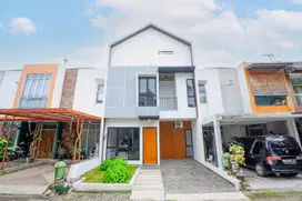 Rumah Modern 2 Lt Dekat Gerbang Tol Kukusan 1 SHM Bebas Banjir J-28779
