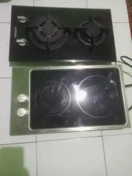 Kompor gas Modena dan kompor induksi Electrolux