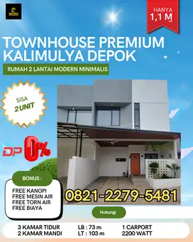 Rumah 2 Lantai Cantik dekat Jalan Raya Kalimulya Depok
