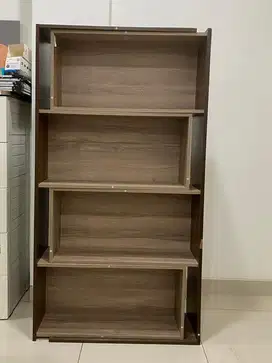 Rak lemari coklat 4 tingkat estetik