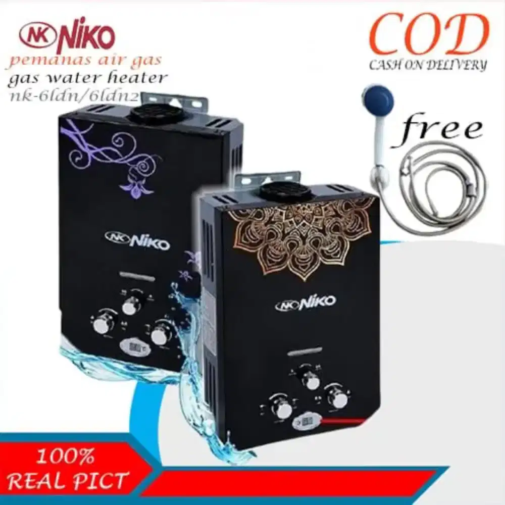 NIKO digital LED display water heater pakai gas