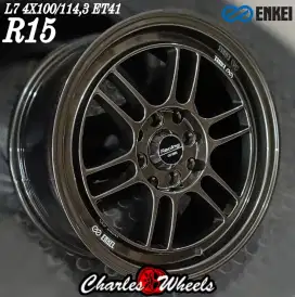 Jual velg mobil RPF1 R15 4x100 4x114,3 brio mobilio jazz yaris city dl