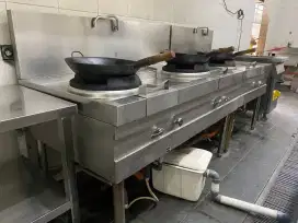 Kitchen dapur stainless meja cafe bekas