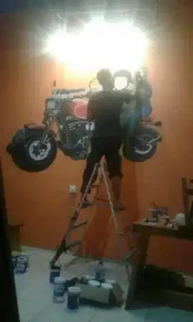Mural/lukisan dinding 3D
