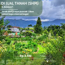 Dijual Tanah ±3,5 Ha SHM di Cisarua - Jl.Raya Puncak, Harga 3,5 M Nego