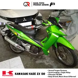 MOTOR KAWASAKI KAZE ZX 130 TANGAN PERTAMA DARI BARU MULUS NEGO
