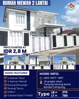 RUMAH MEWAH SIAP HUNI TANAH LUAS