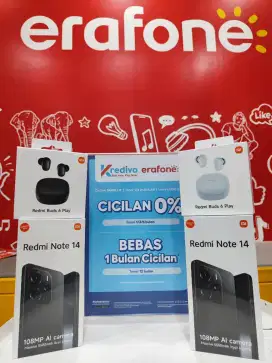 Xiaomi Redmi Note 14 Gratis headset bluetooth kredit pakai Kredivo