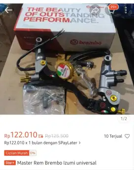 Master rem Brembo, nissin tabung pisah