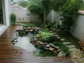 Kolam ikan koi natural