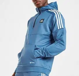 Jaket Adidas Match Half-Zip Football Hoodie AEROREADY Original Jaket