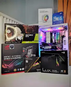 pc intel i5 gen 10th / mobo rog strix / ram 16gb / gtx 1650 / ssd
