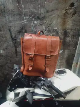 Tas Ransel Backpack Kulit Asli Vintage